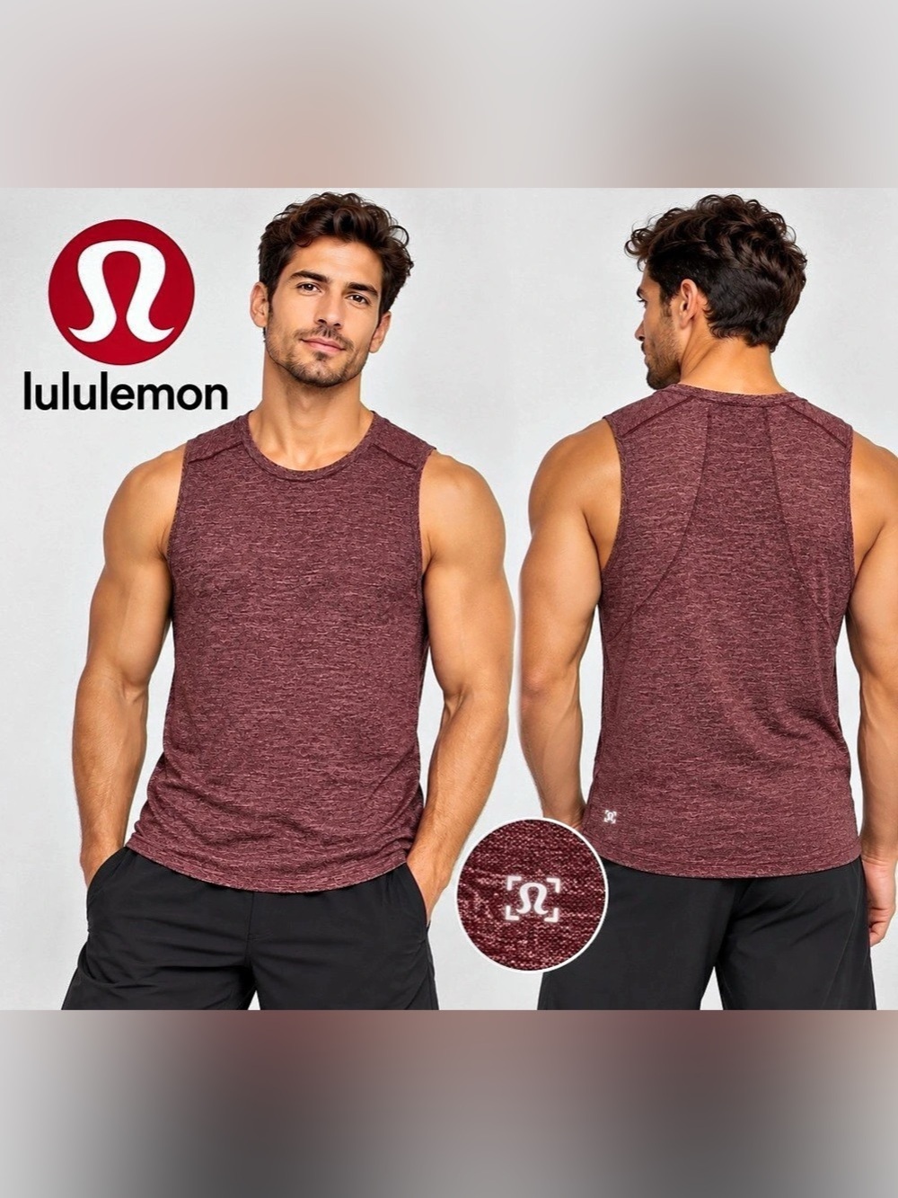 lululemon Metal Vent Tech Sleeveless Shirt Burgundy M